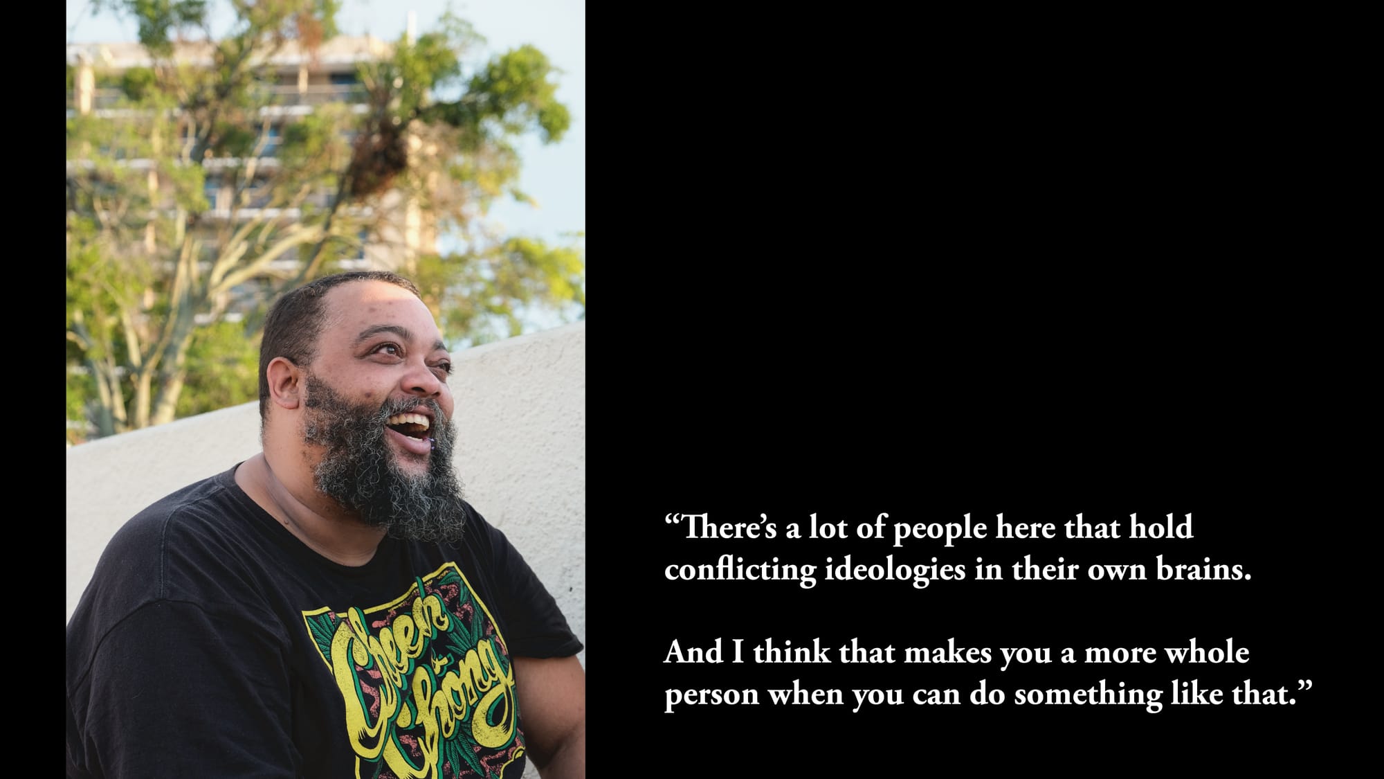 The Florida way: He’s an artist and activist. His father is a Trump supporter. They agree on one important thing.