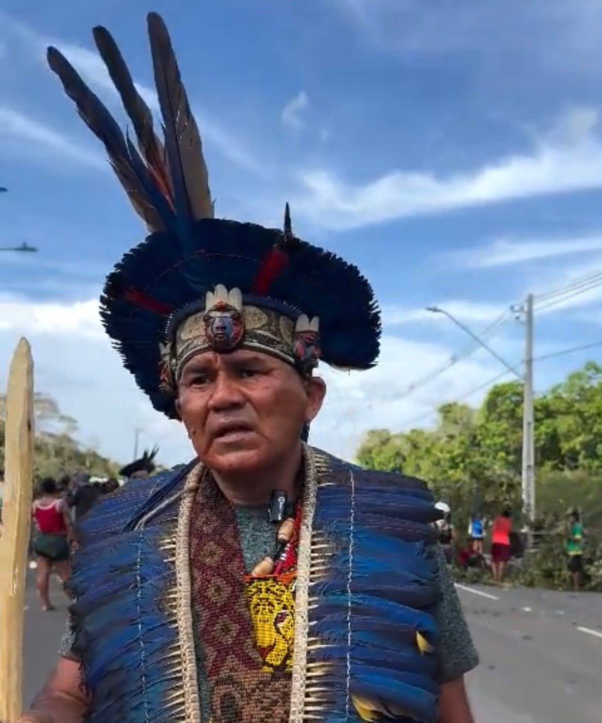 Watch: Indigenous peoples have blocked U.S. grain giant Cargill’s port for 3 weeks. Shaman Nato explains why.