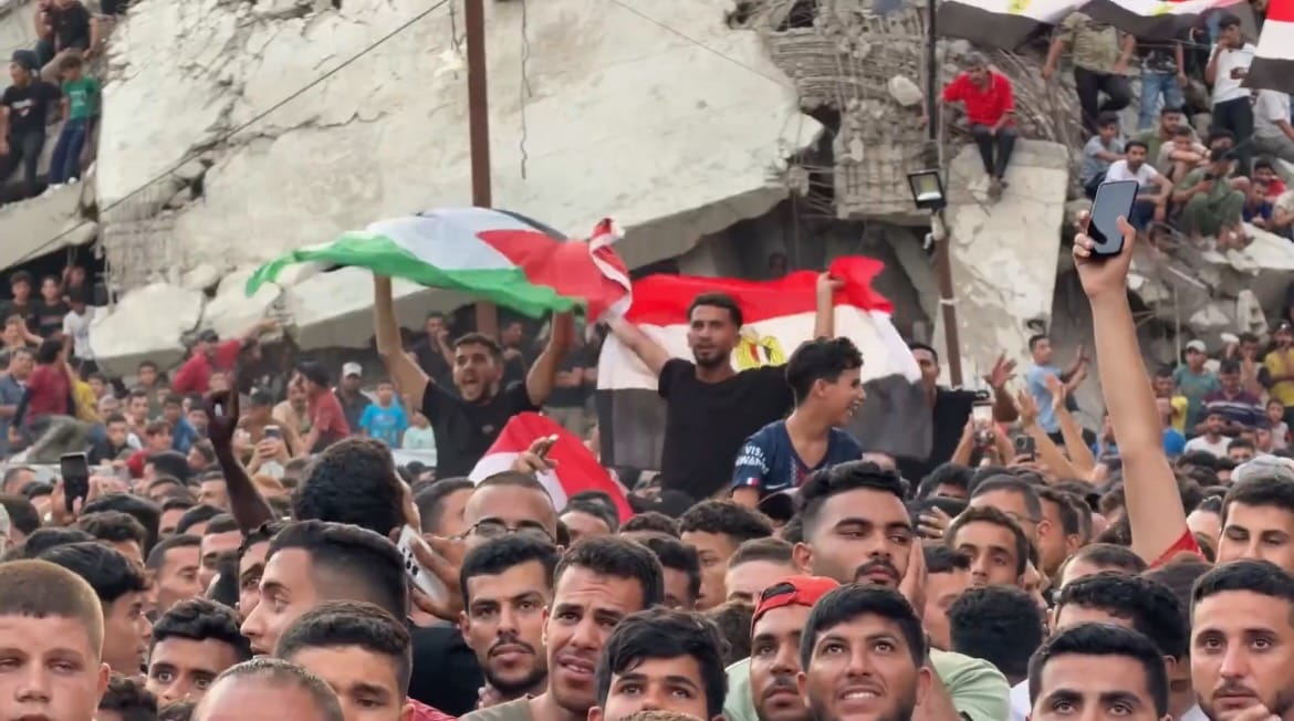 Gaza Watches and Cheers