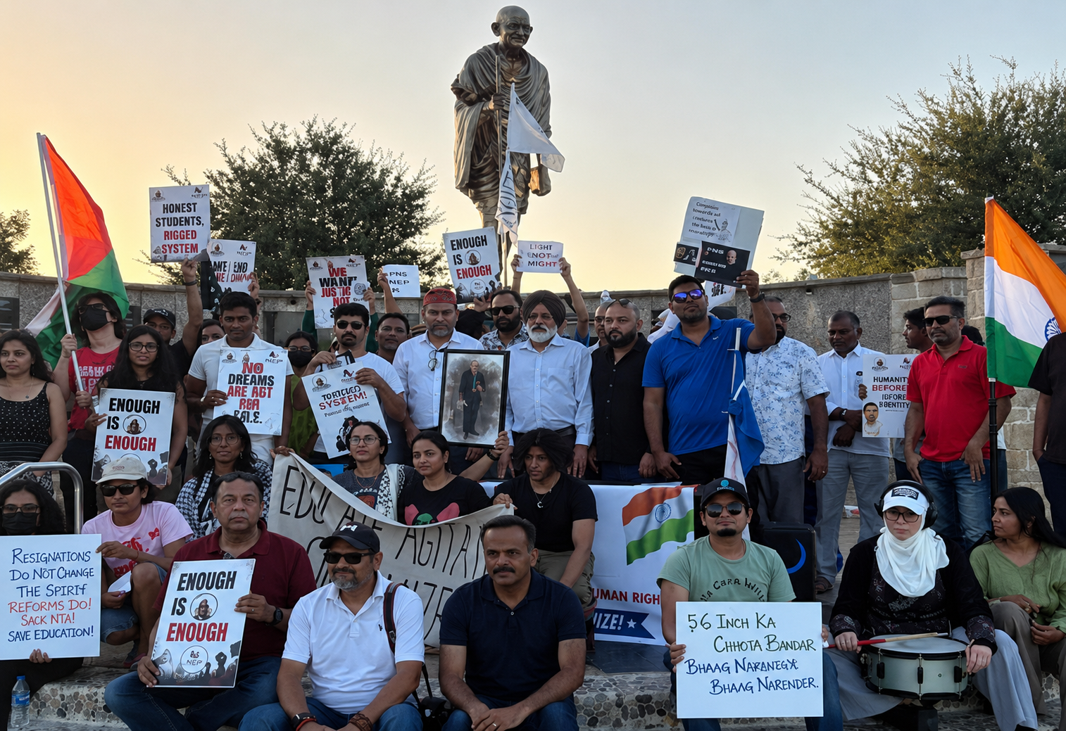 Indian Diaspora Rally in Five US Cities Backing India's Student Movement