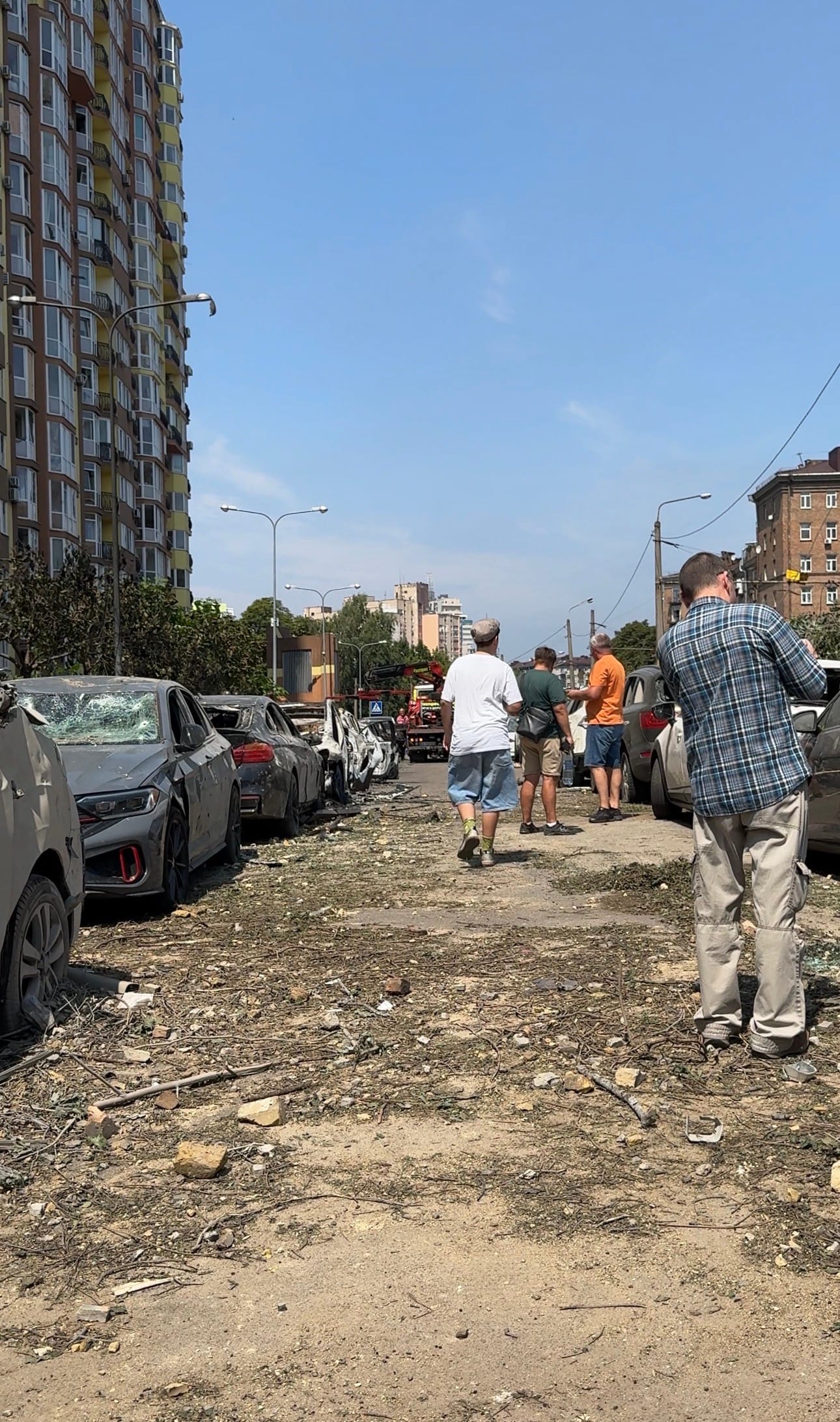 At the site of one of Russia’s overnight attacks on Kyiv