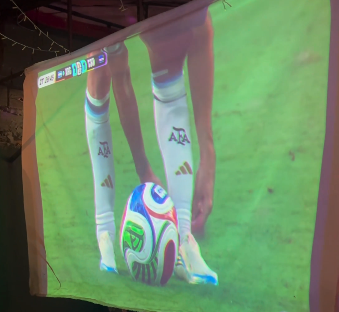 Watching Cape Verde- Argentina game in the Amazon