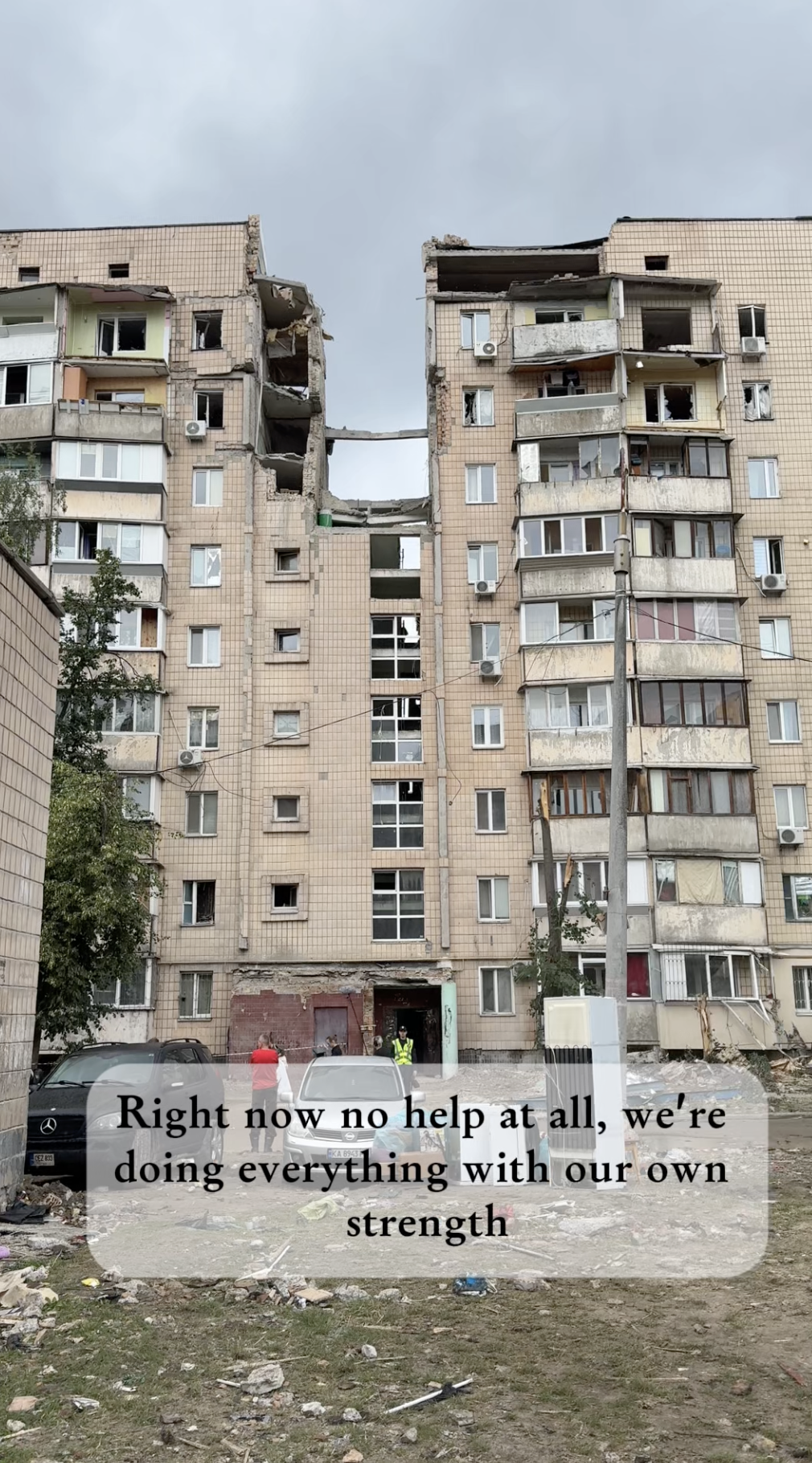 One week ago, Yulia survived a deadly attack on Kyiv.
